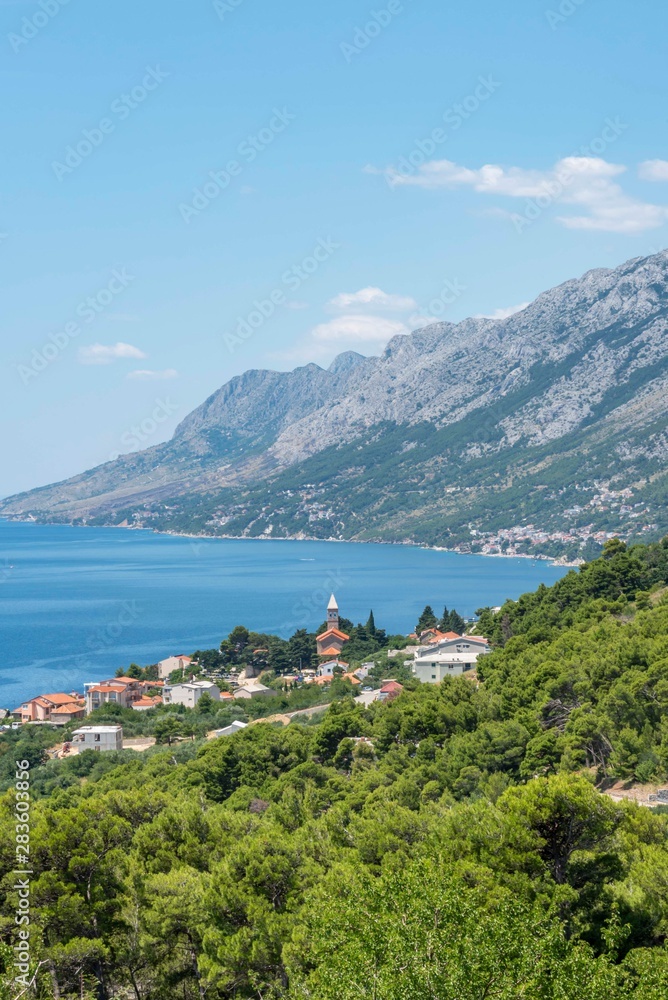 Brela by the Dalmatian coast in Croatia
