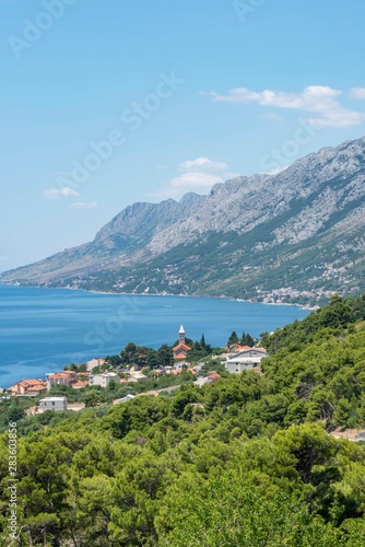 Brela by the Dalmatian coast in Croatia