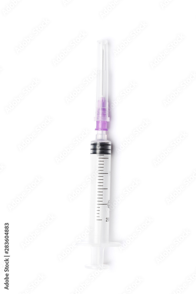 Syringe isolated on a white background. Syringe isolated on a white background.