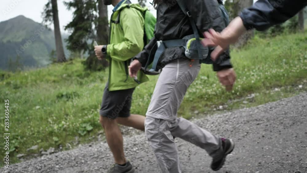 hiking in Austrian mountains during the rain hiking in Austrian mountains during the rain