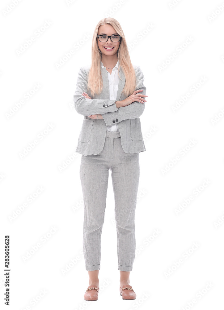 portrait of a successful confident businesswoman .isolated on white portrait of a successful confident businesswoman .isolated on white