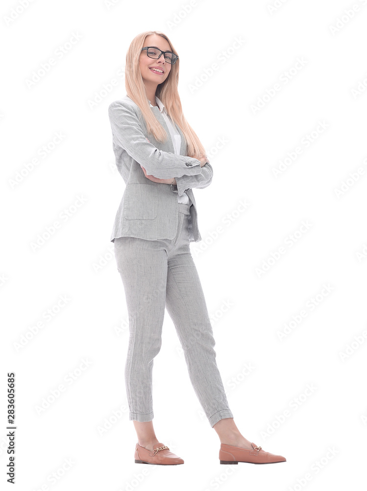 portrait of a successful confident businesswoman .isolated on white portrait of a successful confident businesswoman .isolated on white