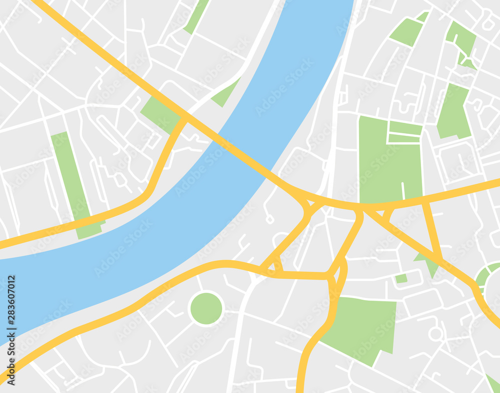City map. GPS. Vector illustration