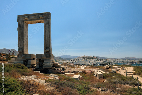 Portara Temple of Apollo 6th Cent BC, Naxos Town, Cyclades, Greek Islands