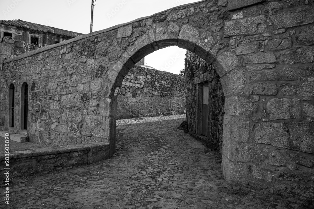 Cobblestone, Stone Arch and Stone Walls, Braga, Portugal