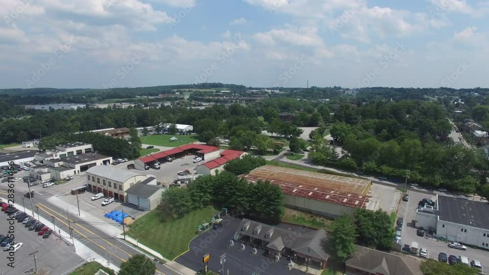 Aerial of Downtown Westminster, Maryland USA Aerial of Downtown Westminster, Maryland USA