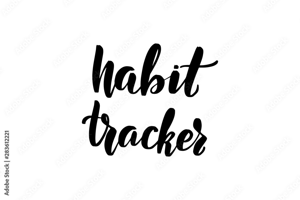 lettering habit tracker
