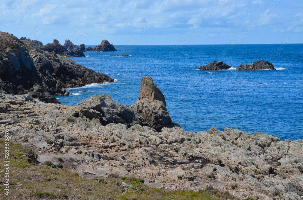 North coast of Ouessant island, Brittany, France North coast of Ouessant island, Brittany, France