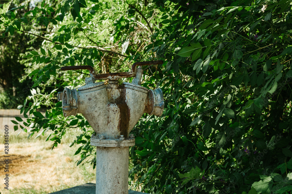 Street fire hydrant. Fire extinguishing system Street fire hydrant. Fire extinguishing system