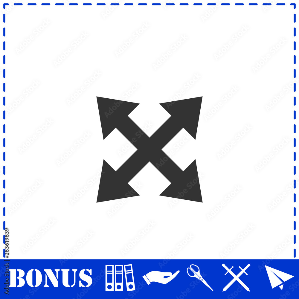 Four arrows icon flat Four arrows icon flat