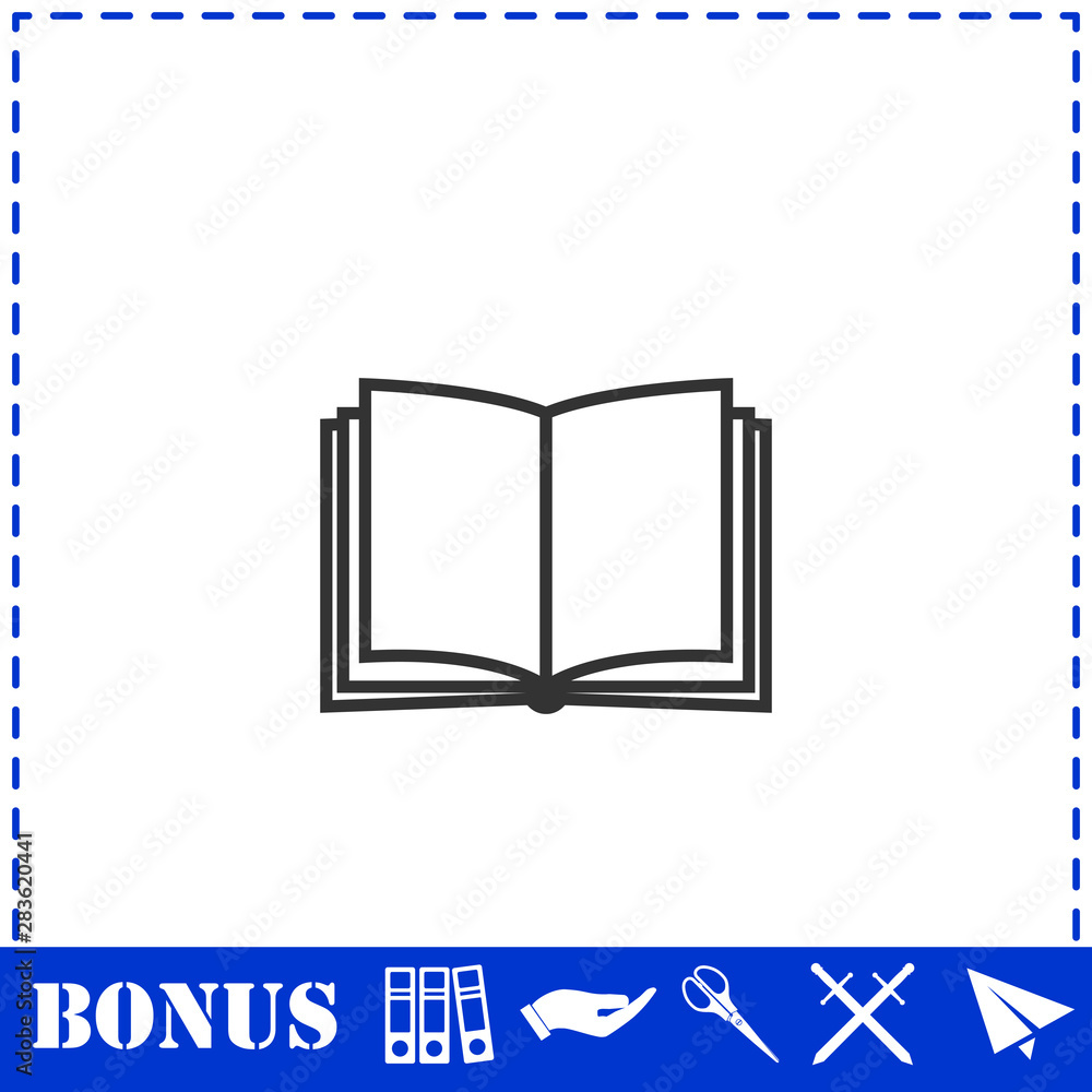 Open book icon flat Open book icon flat