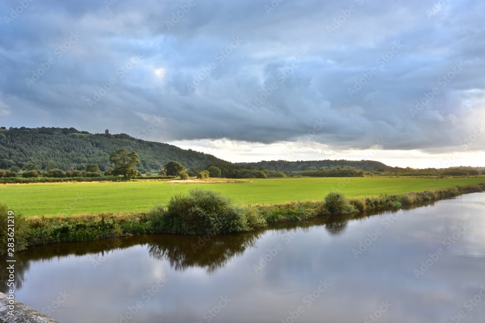 The Towy River at Dryslwyn, Carmarthenshire, Wales, U.K.