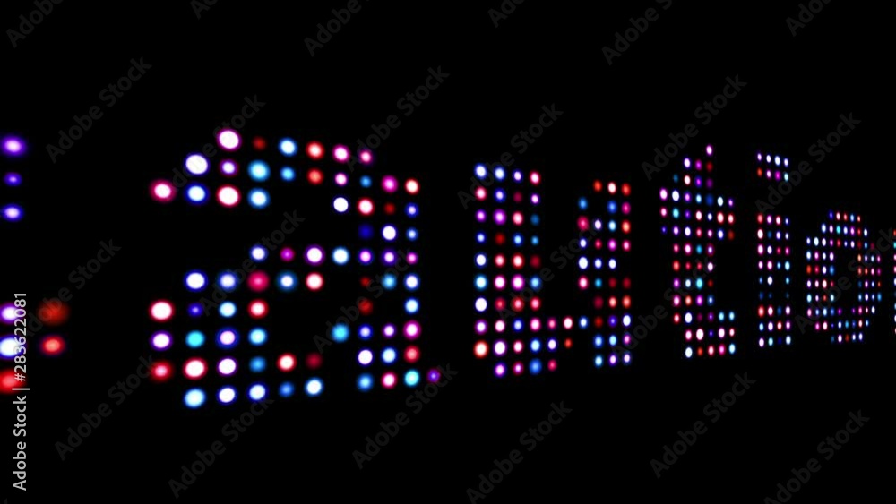 Caution led text isolated on black Caution led text isolated on black