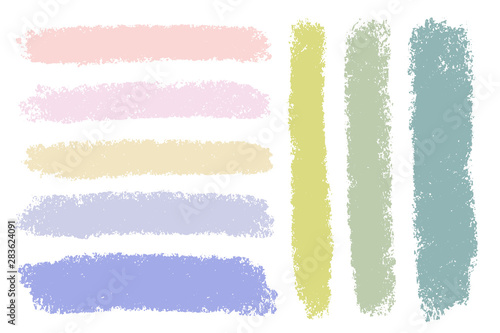 Vector set of hand drawn crayon strokes for backdrops. Colorful artistic hand drawn backgrounds. photo