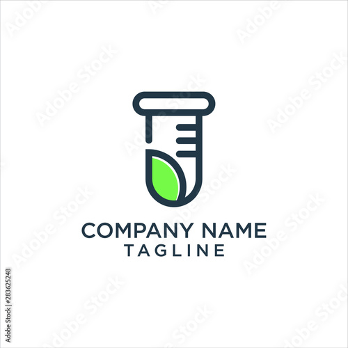 nature lab leaf health premium logo illustration vector icon