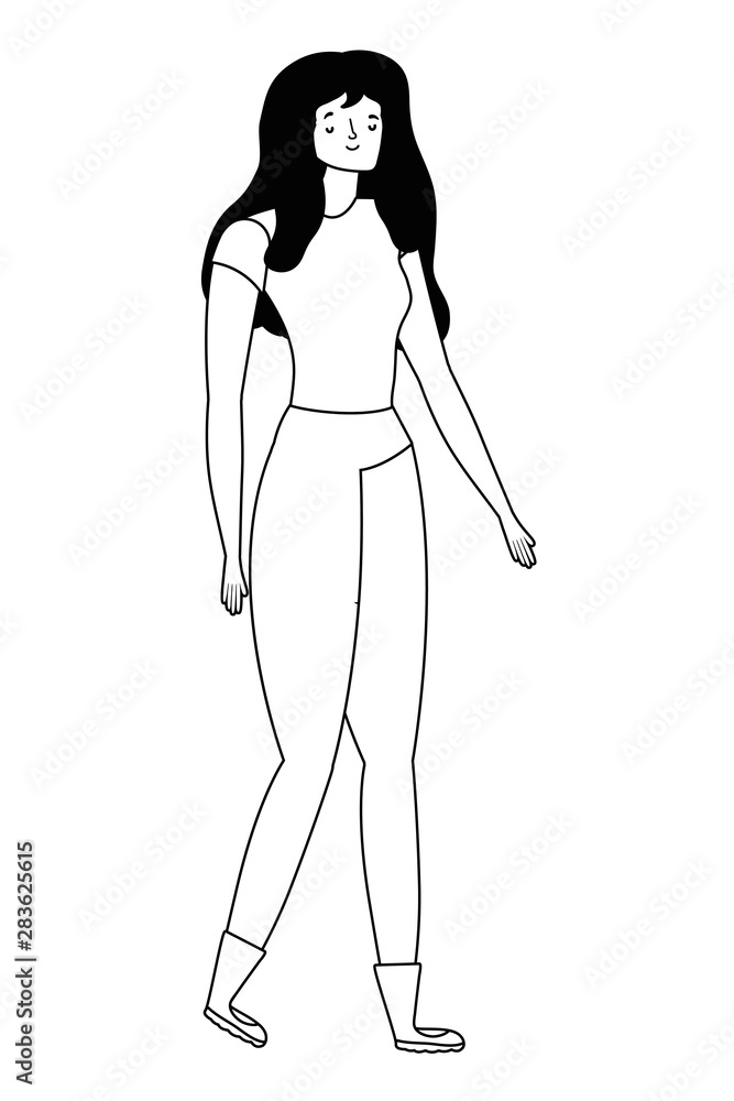 Isolated avatar woman vector design Isolated avatar woman vector design
