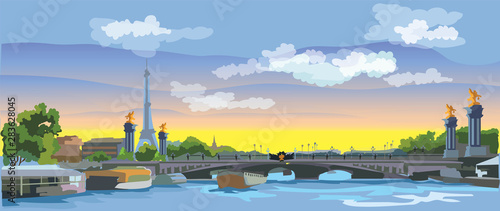 Colorful vector Paris 4