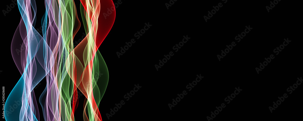Fototapeta premium Abstract elegant wave panorama design with space for your text