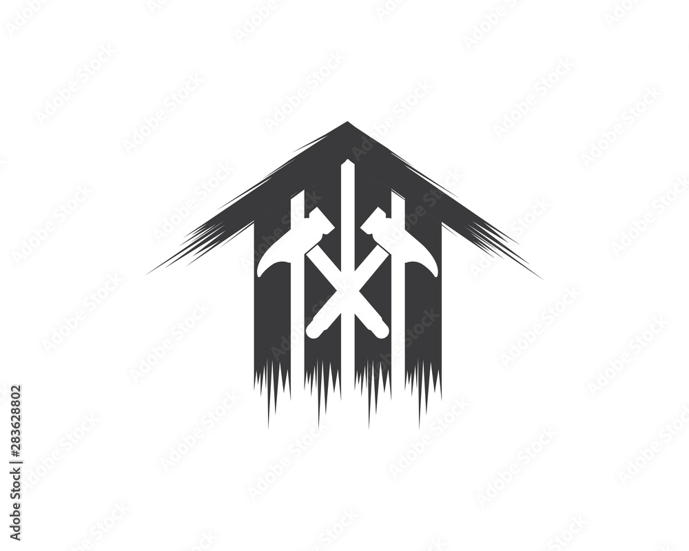 house build and renovation logo icon vector illustration house build and renovation logo icon vector illustration