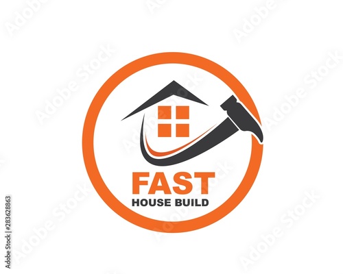 house build and renovation logo icon vector illustration