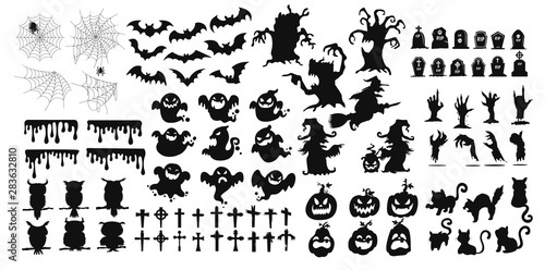 The shadow collection of ghosts decorate the website in the Halloween festival.
