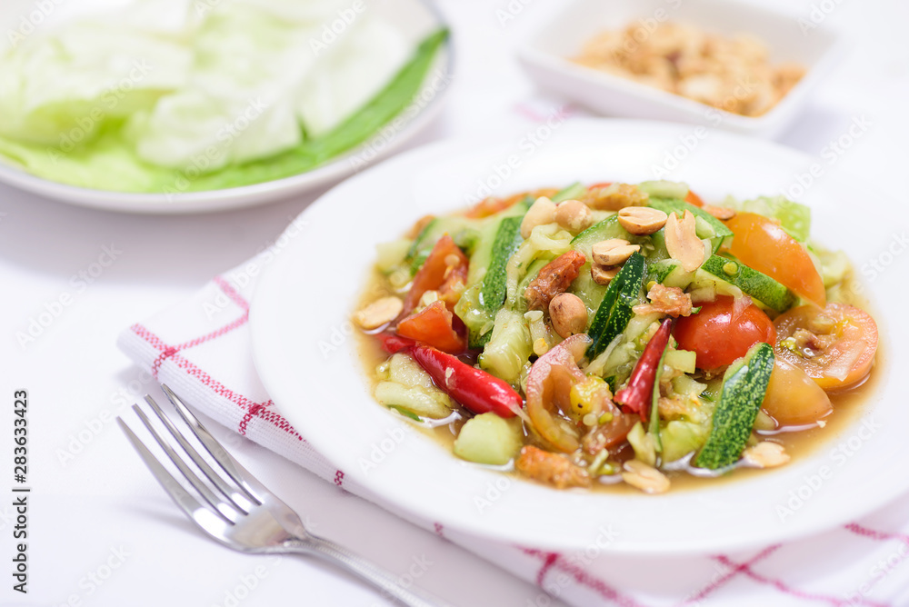 Spicy cucumber salad, Thai food Spicy cucumber salad, Thai food