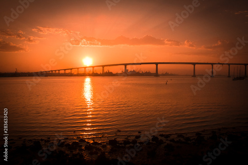 bridge at sunset 