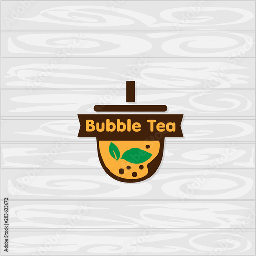 bubble tea logo icon graphic template