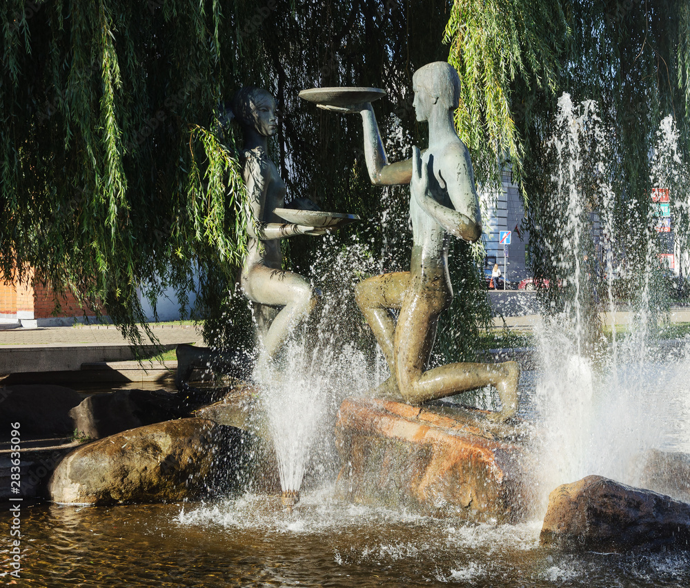 Obraz premium Fountain Youth in center of Minsk