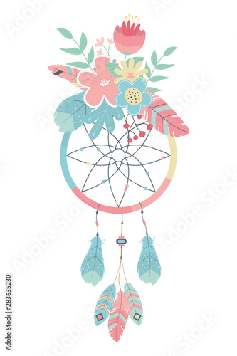 Isolated boho dream catcher design vector illustration