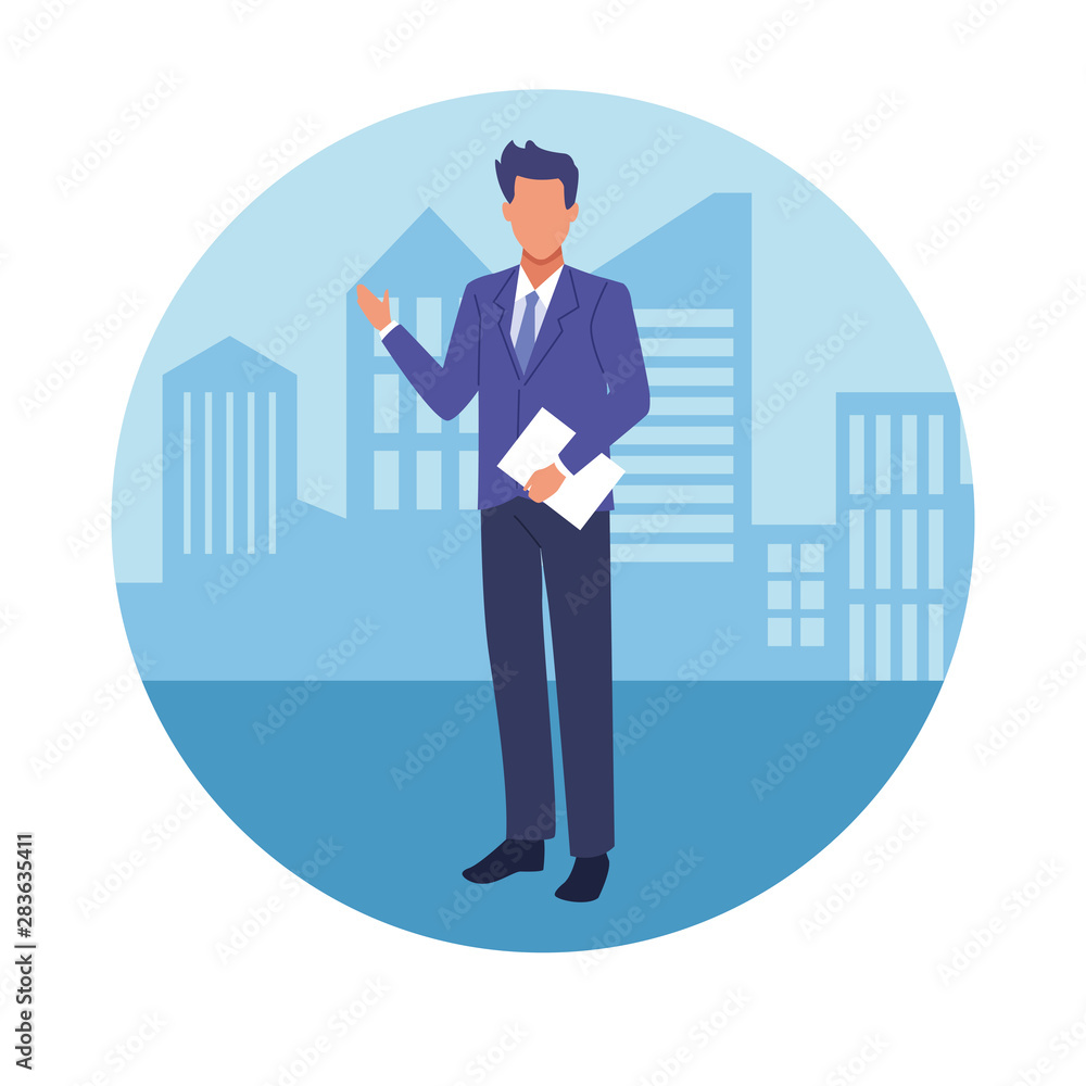 Executive businessman in the city Executive businessman in the city