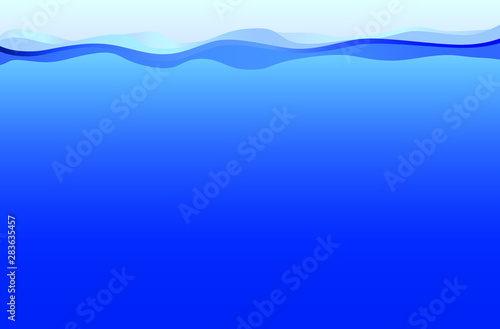 Waterline showing surface and underwater vector