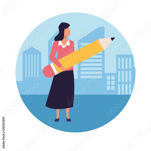 Executive businesswoman in the city