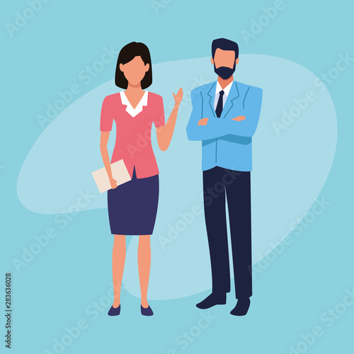 Executive business workers charaters