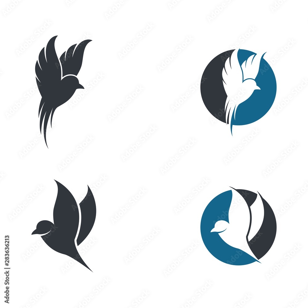 Bird logo template vector icon illustration