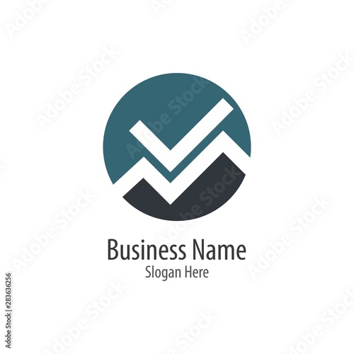M letter with v letter logo vector icon illustration