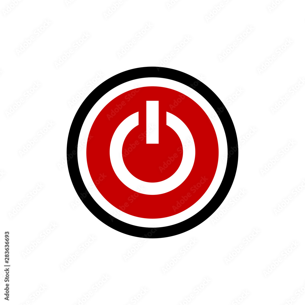 Power button swich turn on off icon vector symbol illustration Power button swich turn on off icon vector symbol illustration