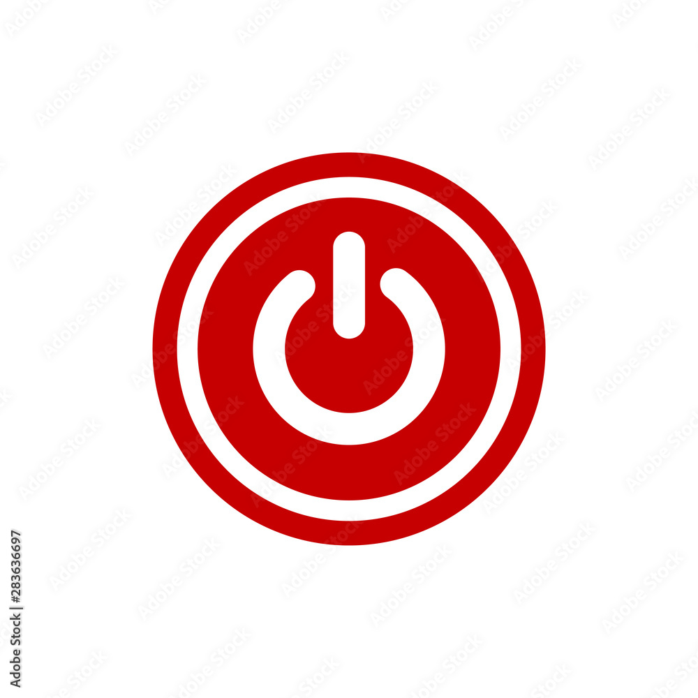 Power button swich turn on off icon vector symbol illustration Power button swich turn on off icon vector symbol illustration