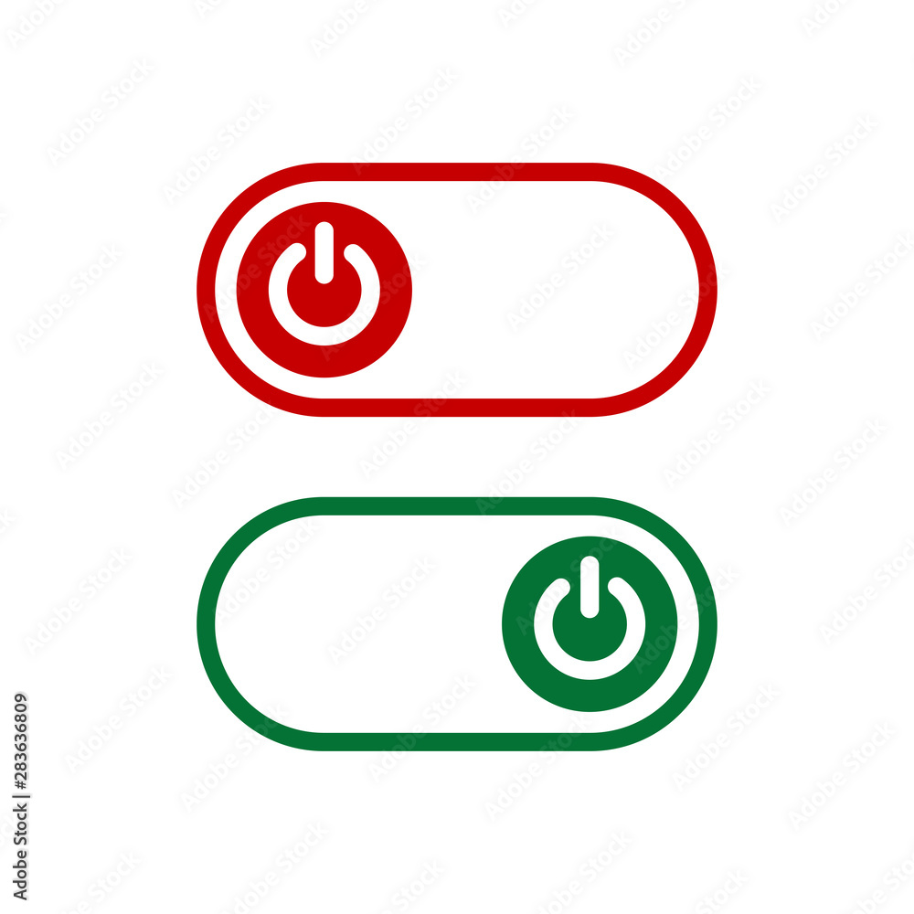 Power button swich turn on off icon vector symbol illustration Power button swich turn on off icon vector symbol illustration