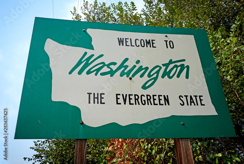 Welcome to Washington State sign photo