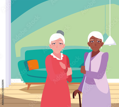 happy grandparents day flat design