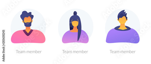 User personal profile characters set for social network. Employees, corporate male and female workers portraits. Team member, avatar metaphors. Vector isolated concept metaphor illustrations