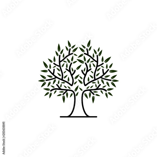 vector tree and abstract leaves