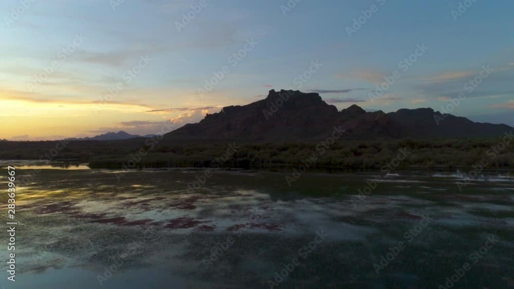Scenic Aerial View of Salt River in the Sonoran Desert in the USA Scenic Aerial View of Salt River in the Sonoran Desert in the USA