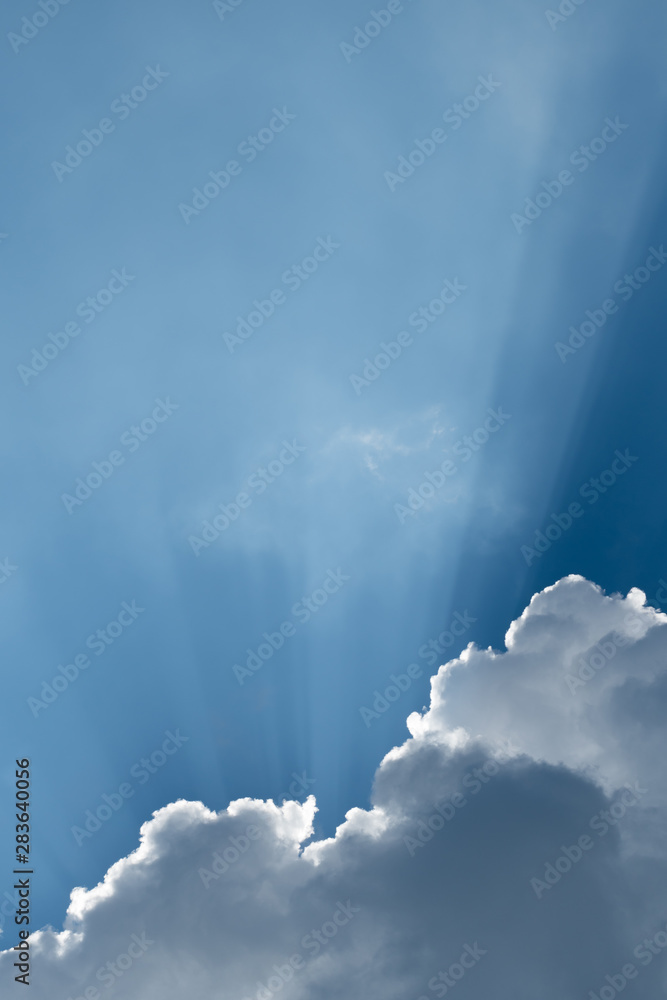 Clouds and sunlight or sunbeam. Clouds and sunlight or sunbeam.