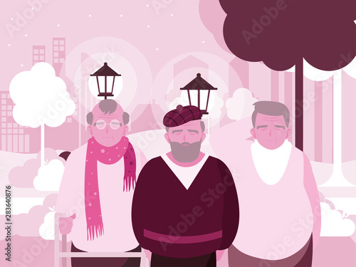 happy grandparents day flat design