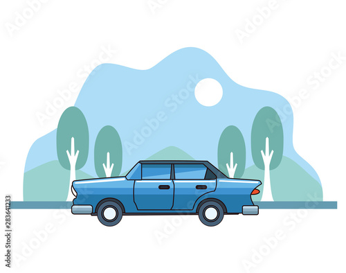 Vintage classic car vehicle sideview