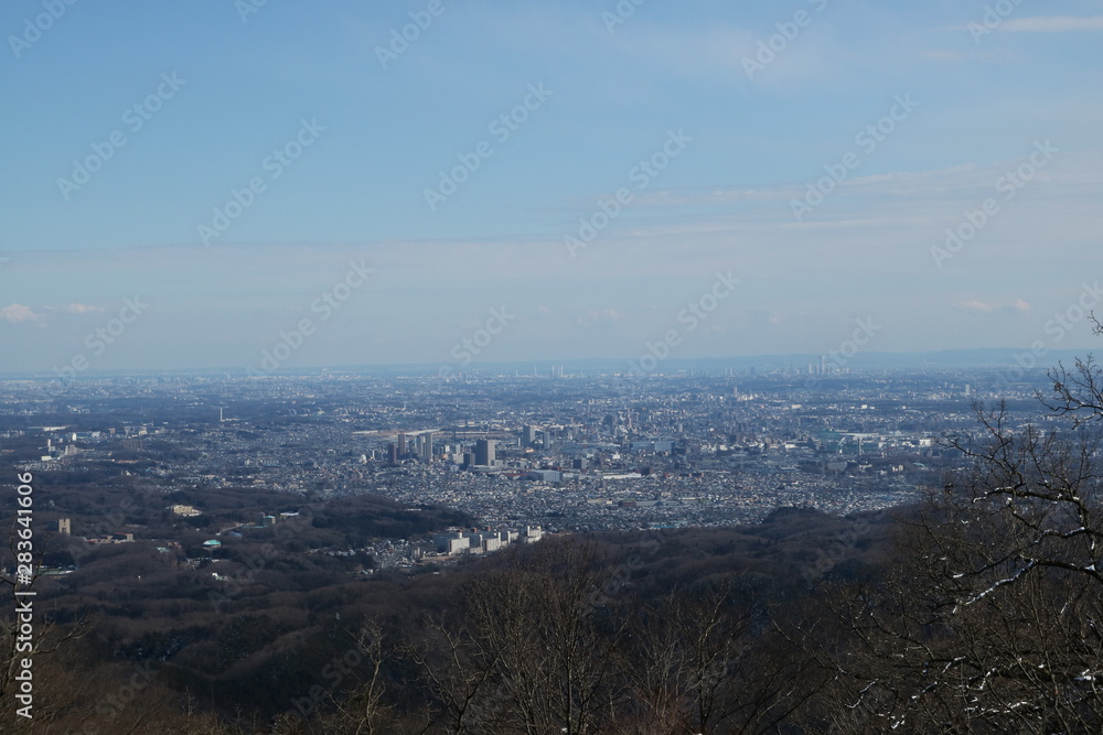 関東平野（高尾山頂から眺める東京）