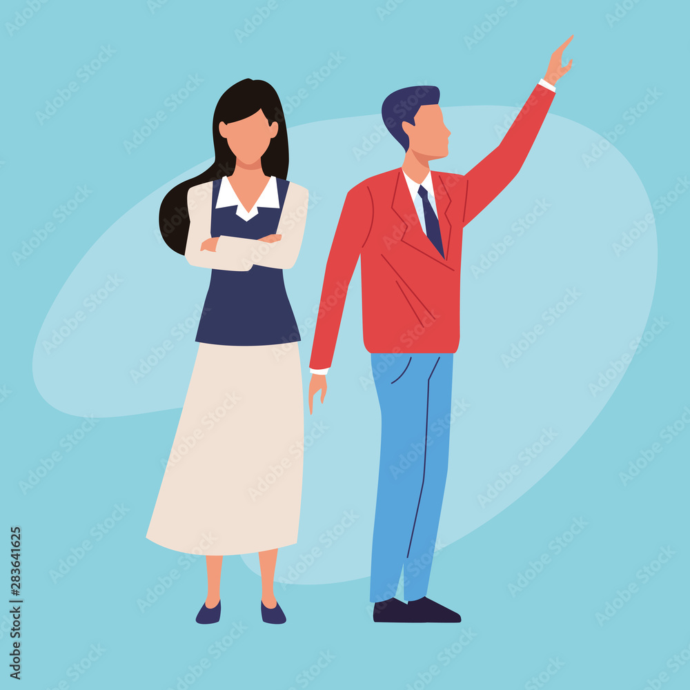 Executive business workers charaters