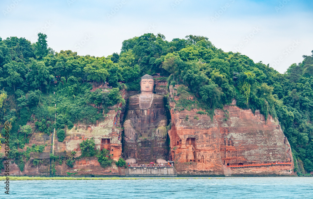 Beautiful scenery in the Great Buddha Scenic Area of Leshan, Sichuan Province, China